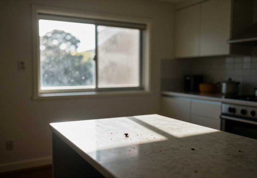 Bed bug activity in a Peakhurst commercial space before treatment